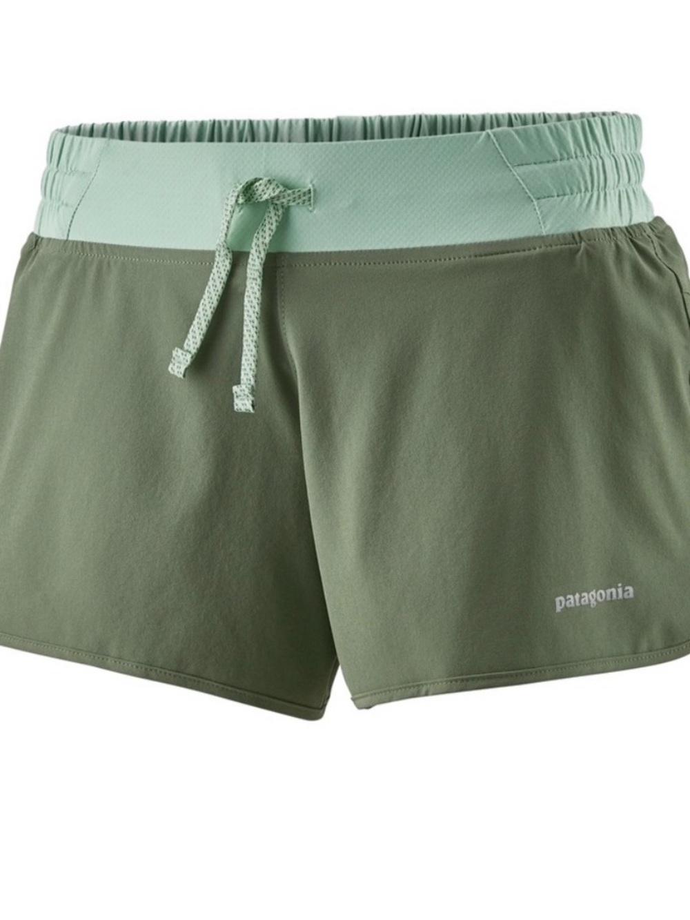 Patagonia Women's Two-Tone Sage and Olive Athletic Shorts